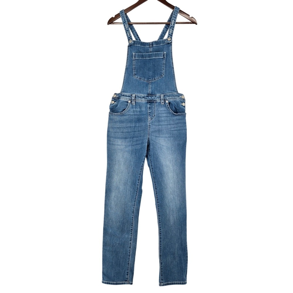 Cat‎ & Jack XL 14/16 Denim Overalls Girls Blue Medium Wash Dungarees Classic